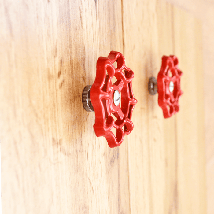 Bouton de meuble Industriel Volant Rouge Cabinet Knobs & Handles 