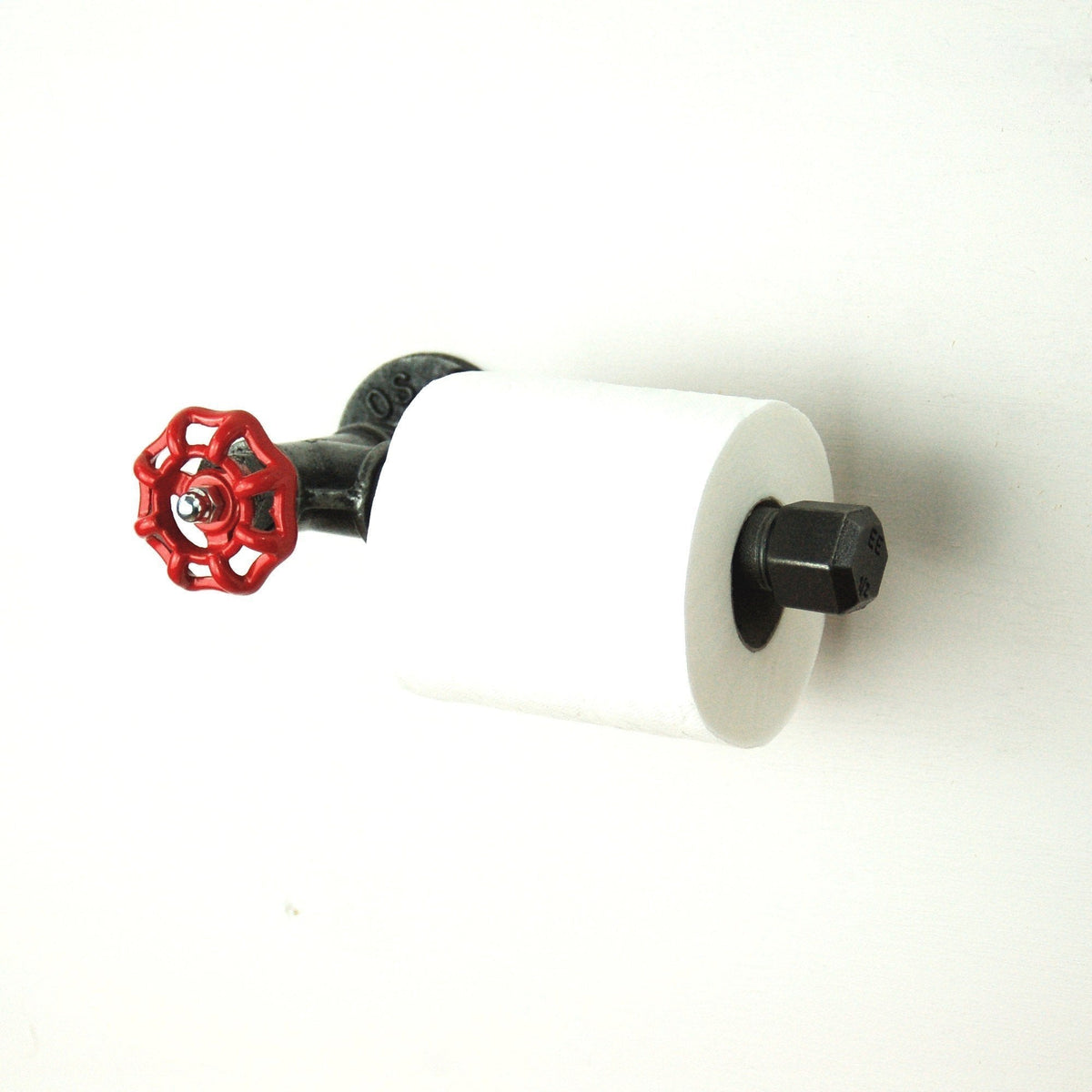 Dérouleur papier WC à volant - Modèle 1 - petit volant fonte