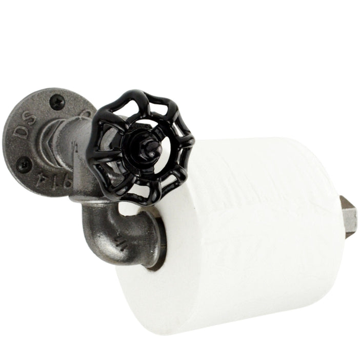 Dérouleur papier WC à volant - Modèle 2 - petit volant noir