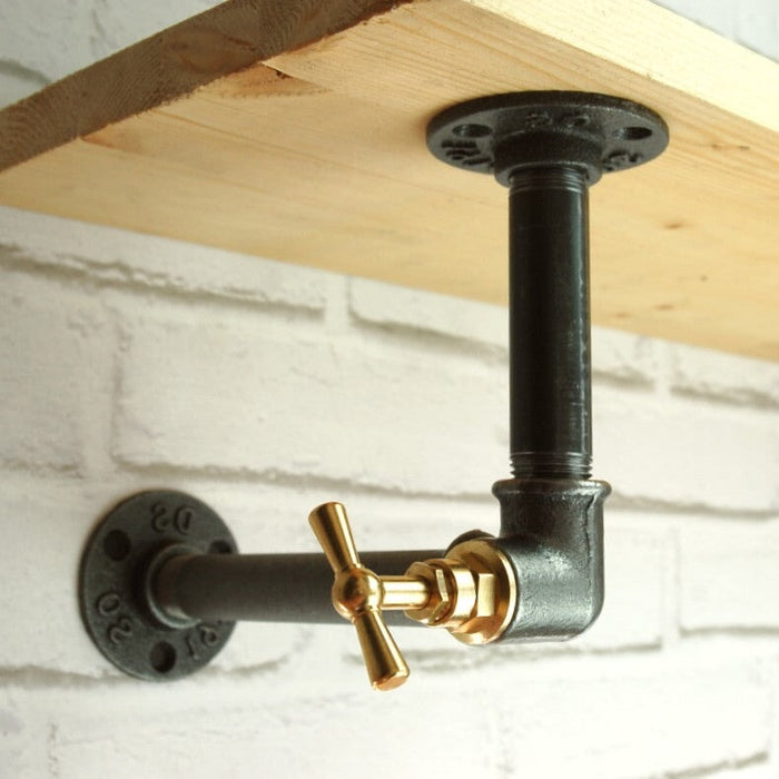 Équerre tête de robinet latérale | Modèle 1 Wall Shelves & Ledges 20x16cm - robinet à droite 