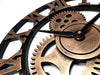 Horloge murale dorée style vintage chiffres romains 