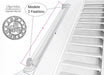 Main courante escalier style indus 80 à 490 cm (modèle courbe) 