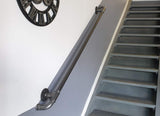 Pasamanos de escalera estilo industrial de 80 a 490 cm (modelo curvo)