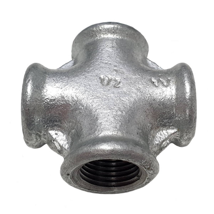 Galvanized steel fitting Cross equal Fem/Fem/Fem/Fem — styleindus