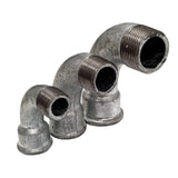 Galvanized steel elbow fitting 90° Male/Female Long Sweep Bend