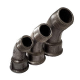 Black cast iron elbow fitting 45° Male/Female Long Sweep Bend