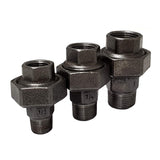 Black cast iron male/female conical union fitting