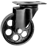 Industrielt sort metalhjul til møbler - 100mm