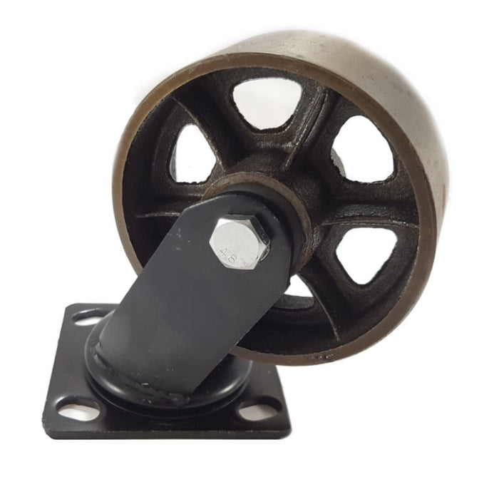Roulette industrielle noire métal pour meuble 