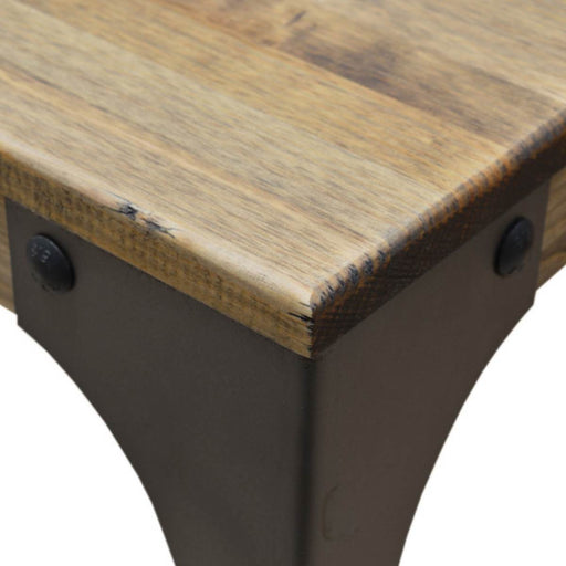 Table basse style indus en bois massif 