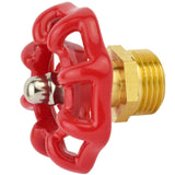 52mm Red Cast Iron Handwheel with Brass Nipple