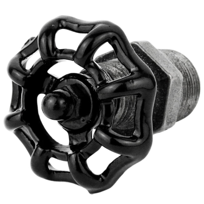 Volant noir 52mm sur mamelon en fonte noire Plumbing Fittings & Supports 