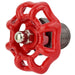Volant rouge 52mm sur demi-mamelon Plumbing Fittings & Supports 