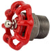 Volant rouge 52mm sur demi-mamelon Plumbing Fittings & Supports 3/4'' écrou inox 